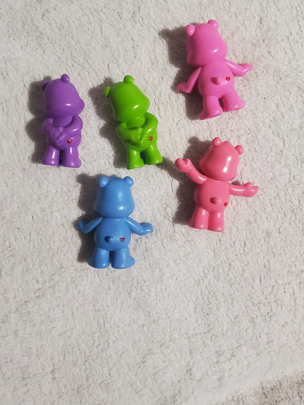 Care Bears Mini Figures Pack - Pink, Purple, Green, Blue, Hot Pink